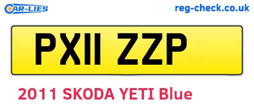 PX11ZZP are the vehicle registration plates.