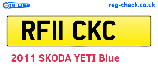 RF11CKC are the vehicle registration plates.