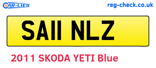 SA11NLZ are the vehicle registration plates.