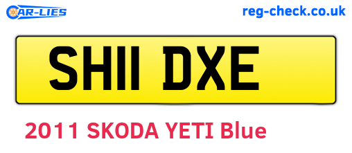 SH11DXE are the vehicle registration plates.