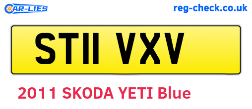 ST11VXV are the vehicle registration plates.