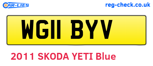 WG11BYV are the vehicle registration plates.