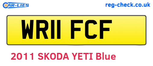 WR11FCF are the vehicle registration plates.