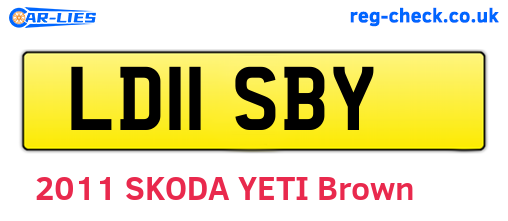 LD11SBY are the vehicle registration plates.