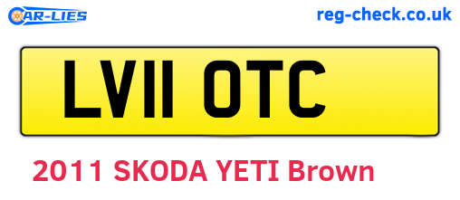 LV11OTC are the vehicle registration plates.