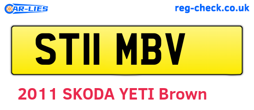 ST11MBV are the vehicle registration plates.