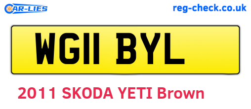 WG11BYL are the vehicle registration plates.
