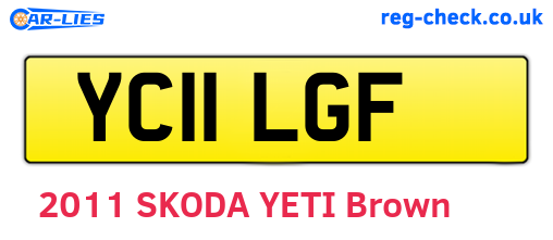 YC11LGF are the vehicle registration plates.