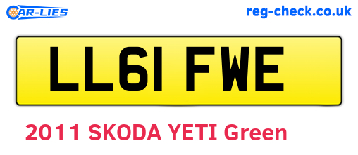 LL61FWE are the vehicle registration plates.