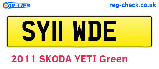 SY11WDE are the vehicle registration plates.