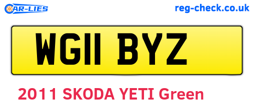 WG11BYZ are the vehicle registration plates.
