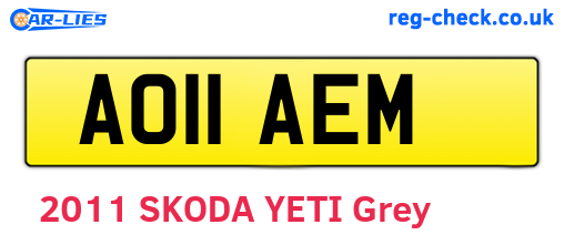 AO11AEM are the vehicle registration plates.