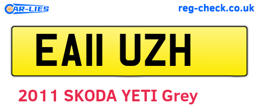 EA11UZH are the vehicle registration plates.