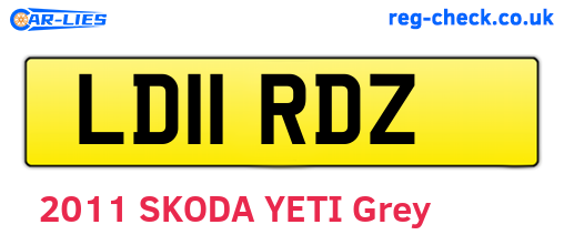 LD11RDZ are the vehicle registration plates.