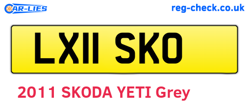 LX11SKO are the vehicle registration plates.