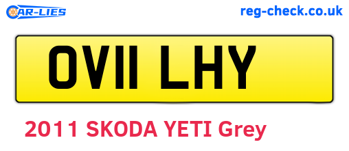 OV11LHY are the vehicle registration plates.