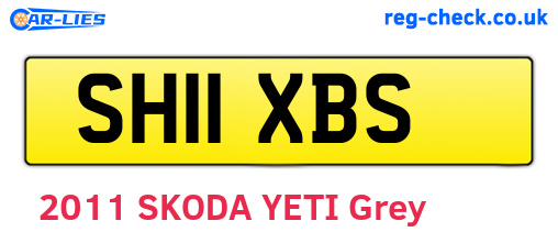 SH11XBS are the vehicle registration plates.