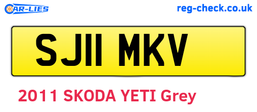 SJ11MKV are the vehicle registration plates.
