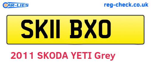 SK11BXO are the vehicle registration plates.