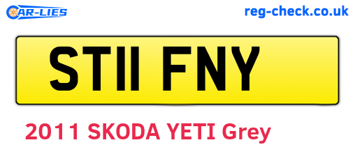 ST11FNY are the vehicle registration plates.
