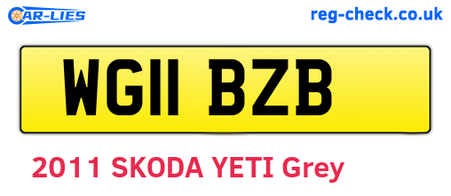 WG11BZB are the vehicle registration plates.