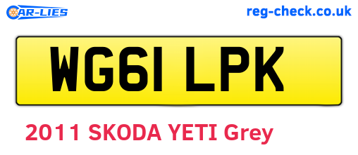 WG61LPK are the vehicle registration plates.