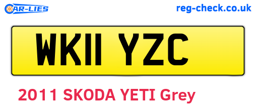 WK11YZC are the vehicle registration plates.