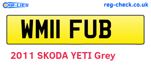 WM11FUB are the vehicle registration plates.