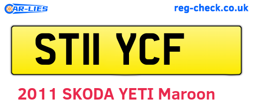 ST11YCF are the vehicle registration plates.