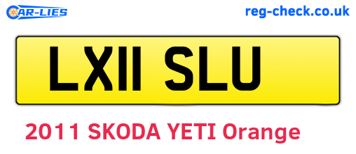 LX11SLU are the vehicle registration plates.