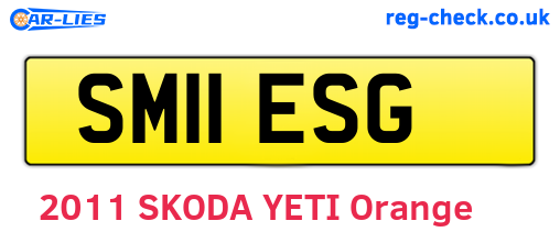 SM11ESG are the vehicle registration plates.