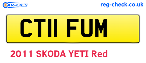 CT11FUM are the vehicle registration plates.