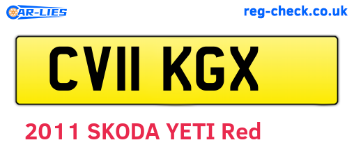 CV11KGX are the vehicle registration plates.