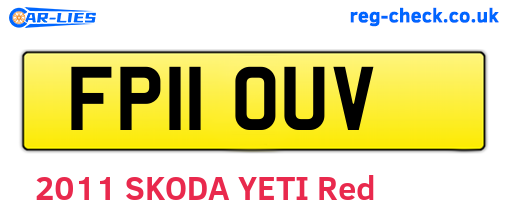 FP11OUV are the vehicle registration plates.