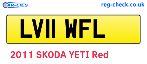 LV11WFL are the vehicle registration plates.