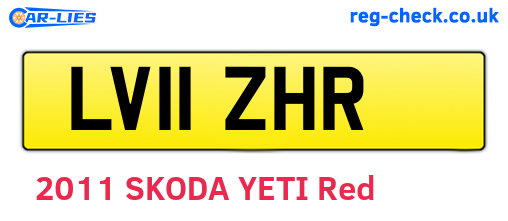 LV11ZHR are the vehicle registration plates.