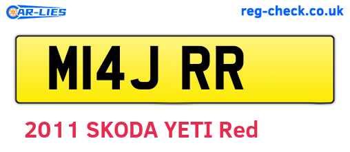 M14JRR are the vehicle registration plates.