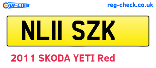 NL11SZK are the vehicle registration plates.