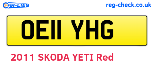 OE11YHG are the vehicle registration plates.