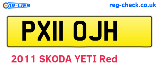 PX11OJH are the vehicle registration plates.
