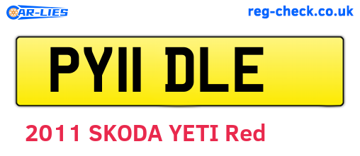 PY11DLE are the vehicle registration plates.