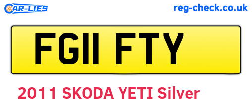 FG11FTY are the vehicle registration plates.