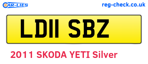 LD11SBZ are the vehicle registration plates.