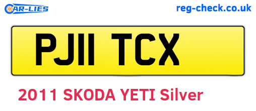 PJ11TCX are the vehicle registration plates.