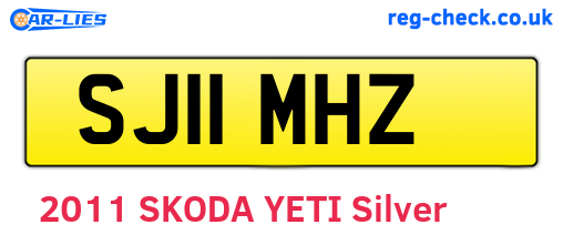 SJ11MHZ are the vehicle registration plates.