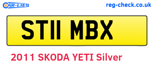 ST11MBX are the vehicle registration plates.
