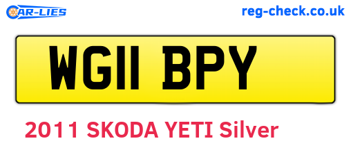 WG11BPY are the vehicle registration plates.