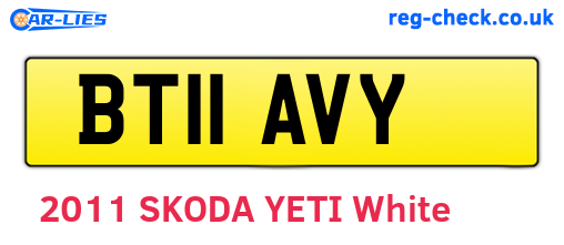 BT11AVY are the vehicle registration plates.