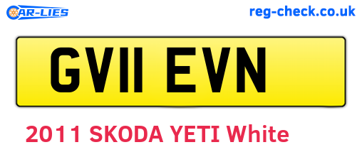 GV11EVN are the vehicle registration plates.