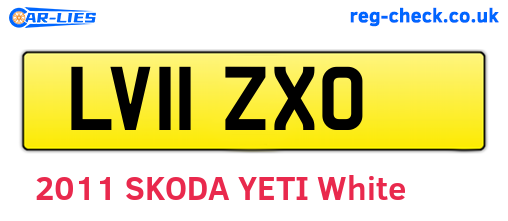 LV11ZXO are the vehicle registration plates.
